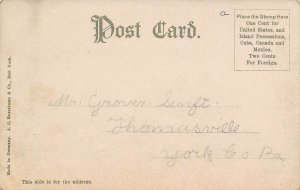 USS Massachusetts Battleship US Navy Ship 1905c postcard