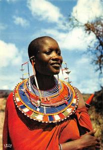 BR100567 kenya masai woman   types  folklore costumes africa