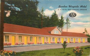 Linen Postcard; Bandon Wayside Motel, US Hwy 101 Bandon OR Unposted