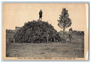 c1940's What We Took from Drill Grounds Camp Hancock Augusta GA WW2 Postcard