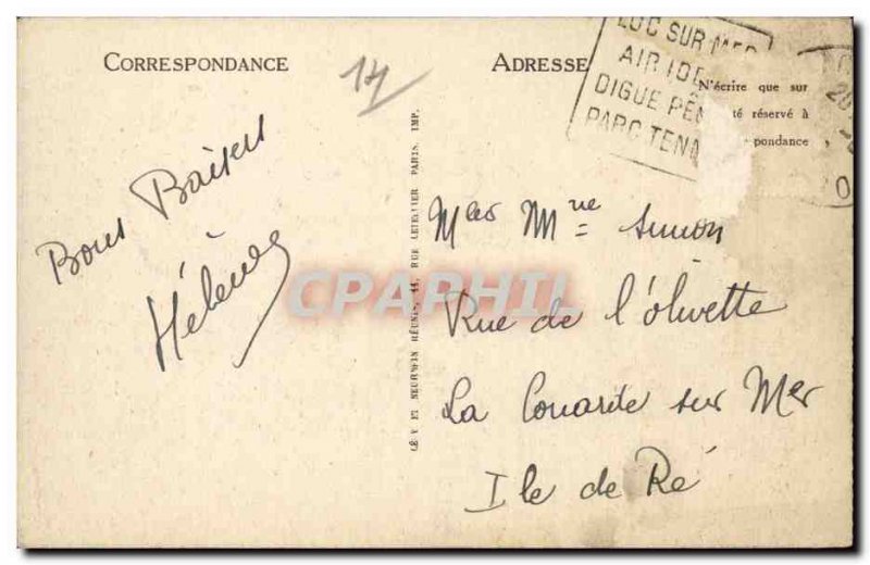 Old Postcard Luc sur Mer Beach