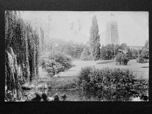 WOODBRIDGE St. Mary's Church (view across pond) c1907 RP Postcard by H. Welton