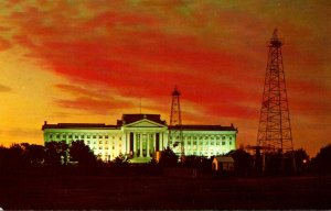 Oklahoma Oklahoma City State Capitol Building and Oil Derrcks