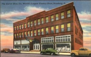 Strasburg OH Garver Bros Country Store Linen Postcard