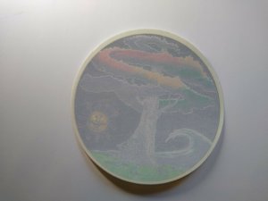 Grateful Dead Vintage Original Car Window Decal Skeleton Smoking Rainbow Tree