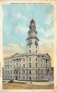 Marietta Ohio 1930s Postcard Washington County Court House