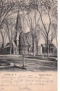 Postcard Calvary Church Utica NY