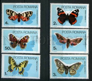 024440 BUTTERFLIES set of 6 stamps ROMANIA MNH#24440