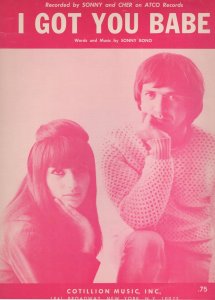 I Got You Babe Sonny & Cher Rare Pink Cover USA XL Sheet Music