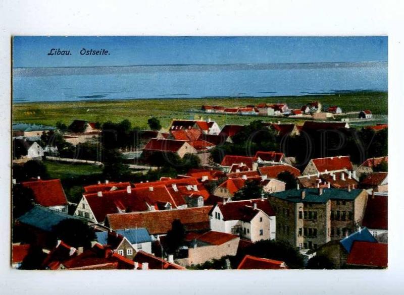 190650 Latvia Liepaja LIBAU east side Vintage postcard