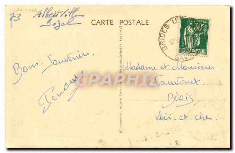 Old Postcard Brides les Bains General View