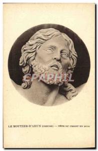 Old Postcard Moutier d Ahun Head Of Christ In Buis