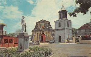 Church of 17 Century and the Statue of Doctor Duquesnay Martinique Unused 