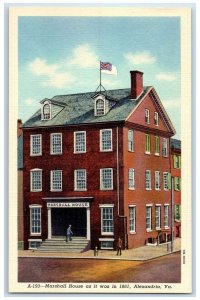 c1940's Marshall House As It Was 1861 Alexandria Virginia VA Unposted Postcard