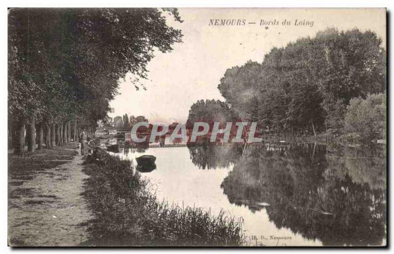 Postcard Old Nemours Banks of the Loing