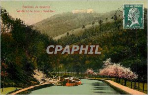 Old Postcard Saverne surroundings Valley of the Zorn Haut Barr Boat Boat