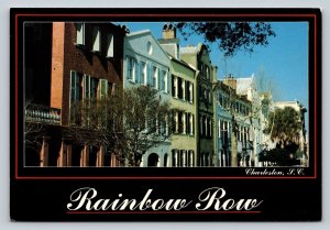 Rainbow Row CHARLESTON South Carolina SC 4x6 VINTAGE Postcard 1553
