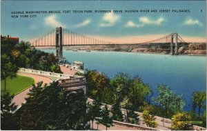 CPA AK George Washington Bridge Hudson River NEW YORK CITY USA (790418)