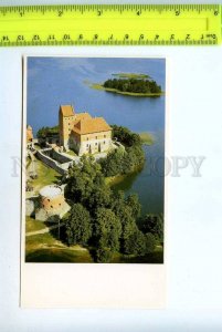 228743 Lithuania TRAKAI birds-eye-view of castle old postcard