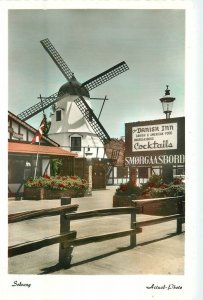 Postcard 1950s California Solvang Santa Barbara Windmill Danish Inn 23-11268