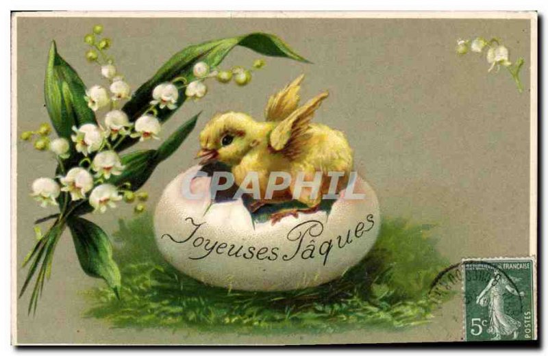 Old Postcard Fantasy Flowers Lily of the valley Chick