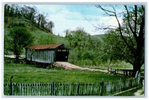 c1950's Fences, A Rustic Setting In Noble County, Berne Ohio OH Postcard