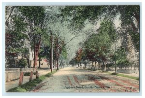 1907 Handcolored Portland Road, South Berwick Maine ME Posted Postcard