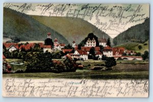 Hirsau Calw Baden-Württemberg Germany Postcard Buildings Mountain View 1904