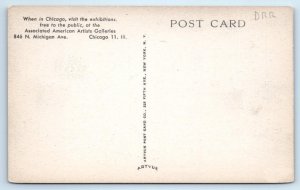 CHICAGO, IL Illinois~ Associated American ARTISTS GALLERY c1940s Postcard 