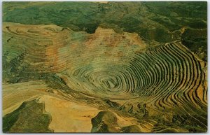 VINTAGE POSTCARD AERIAL VIEW OF THE BINGHAM COPPER MINE NEAR SALT LAKE CITY UTAH