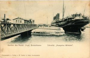CPA Schnelld. KRONPRINZ WILHELM Katine des Nordd. Lloyd SHIPS (704092)