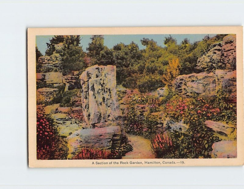 Postcard A Section of the Rock Garden Hamilton Canada