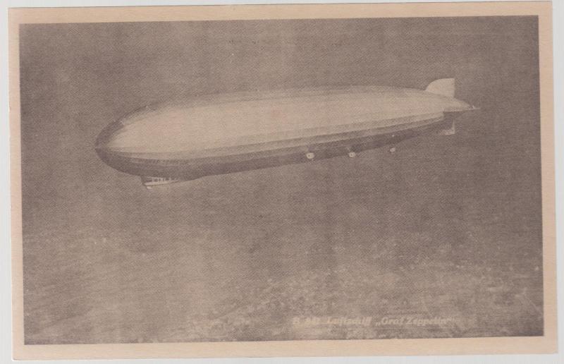 Original Mint RPPC Graf Zeppelin in Flight LZ 127 Postcard 