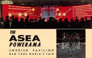 New York World's Fair Swedish Pavilion Asea Powerama Vintage Postcard J77419