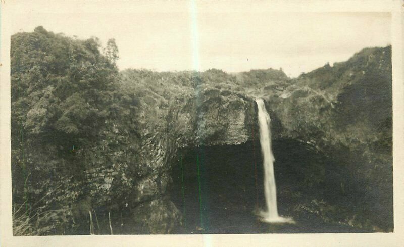 Beautiful Hawaii Waterfall RPPC Photo C-1910 Postcard 21-44