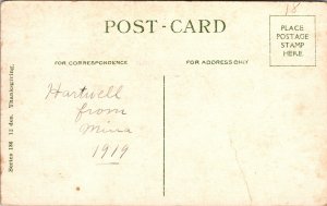 Postcard Thanksgiving Bowl Pears Autumn Leaves