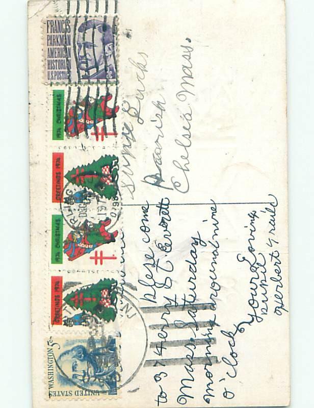 Divided-Back CHRISTMAS SCENE Great Postcard W9796