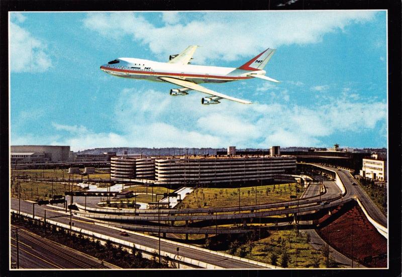 SEATTLE TACOMA INTERNATIONAL AIRPORT WA~BOEING 747-BUSIEST IN NORTHWEST POSTCARD