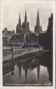 Staffordshire Postcard - Lichfield Cathedral and Garden of Remembrance  DC2337