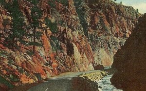 Postcard Thompson Canyon, Highway CO. 16 to Rocky Mountain Nat. Park.       S7