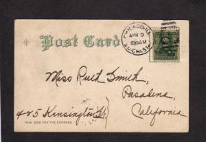 Happy Easter Tide Greetings Postcard Bunny Chickens Bird House Carte Postale PC