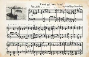 Lot 2 postcards Netherlands songs music lied Amsterdam anthem real photos
