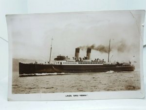 LNER RMS Vienna Cruise Ship Vintage Real Photo Postcard Posted 1938