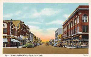 Dewey Street Drug Store North Platte Nebraska linen postcard