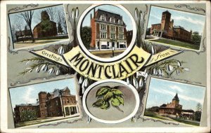 Montclair New Jersey NJ ?? Historic Buildings Multi-View Vintage Postcard