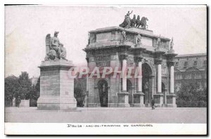 Old Postcard Paris Arc de Triomphe du Carrousel