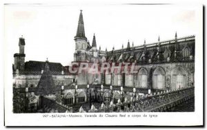 Old Postcard Batalha Mosteiro Varanda do cloister Real e Corpo da lgreja
