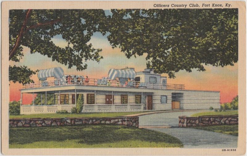 Kentucky Ky Postcard 1953 FORT KNOX Officers Country Club