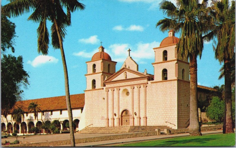 Mission Santa Barbara California Chrome Postcard C088