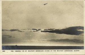 spain, MADRID, British Bristol 80 H.P. Military Monoplane Aircraft (1910s) RPPC